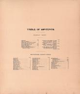 Table of Contents, Minnehaha County 1903